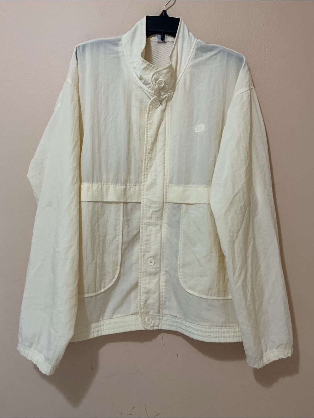 Vintage Fred Perry Butter Yellow Nylon Shell Pullover